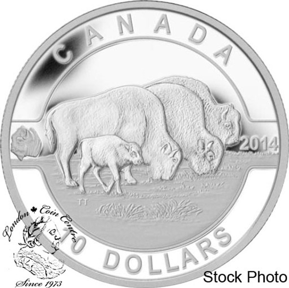 Canada: 2014 $10 O Canada - Bison Silver Coin