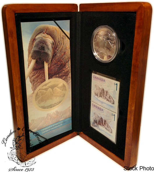 Canada: 2005 $5 Limited-Edition Stamp & Coin Set. Walrus and Calf