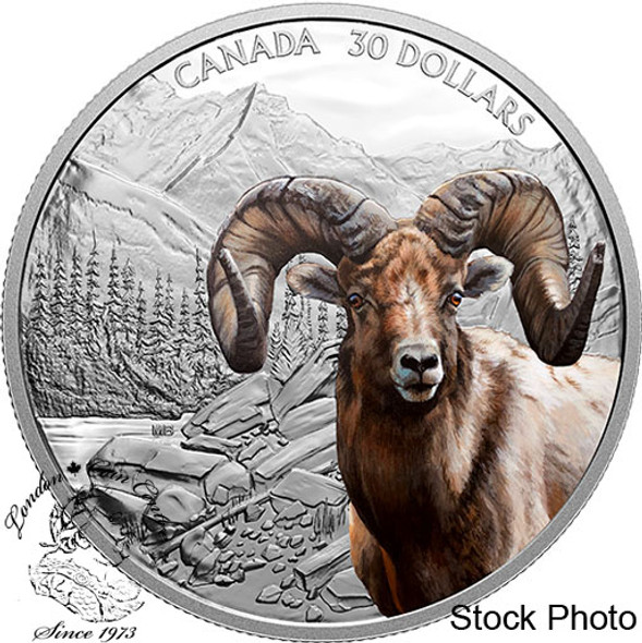 Canada: 2020 $30 Imposing Icons: Bighorn Sheep 2 oz Pure Silver Coin Canada: 2020 $30 Imposing Icons: Bighorn Sheep 2 oz Pure Silver Coin