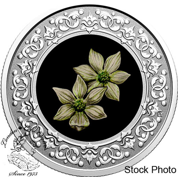 Canada: 2020 $3 Floral Emblems of Canada - British Columbia: Pacific Dogwood Fine Silver Coin