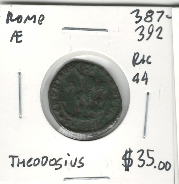 Roman: 387 - 392 AD AE Theodosius