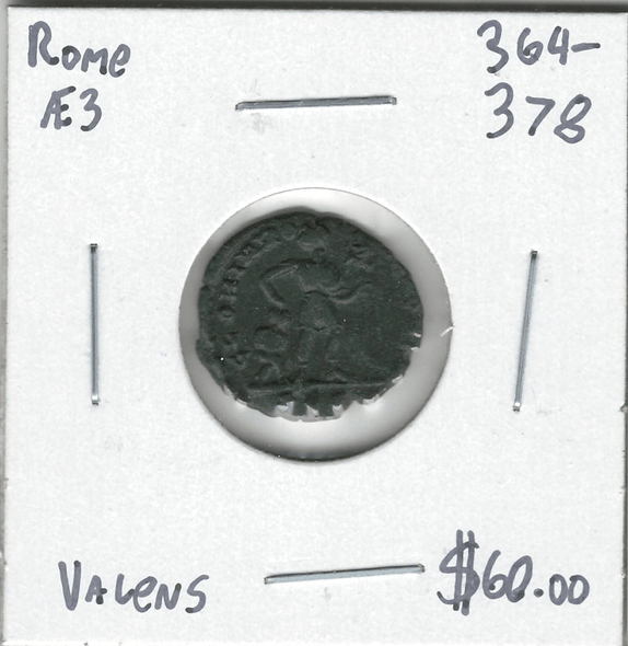 Roman: 364 - 378 AD AE 3 Valens