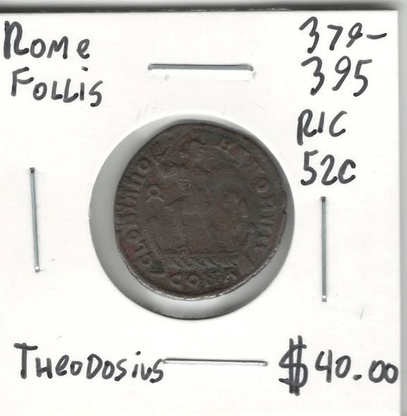 Roman: 379 - 395 AD Follis Theodosius