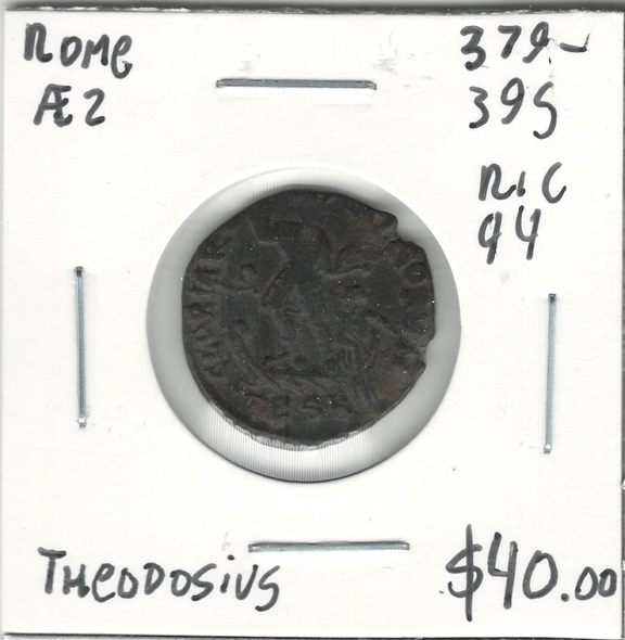 Roman: 379 - 395 AD AE2 Theodosius