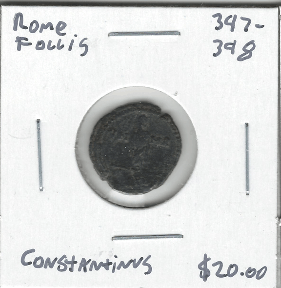 Roman: 347 - 348 AD Follis Constantinus