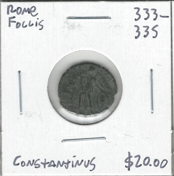 Roman: 333 - 335 AD Follis Constantinus