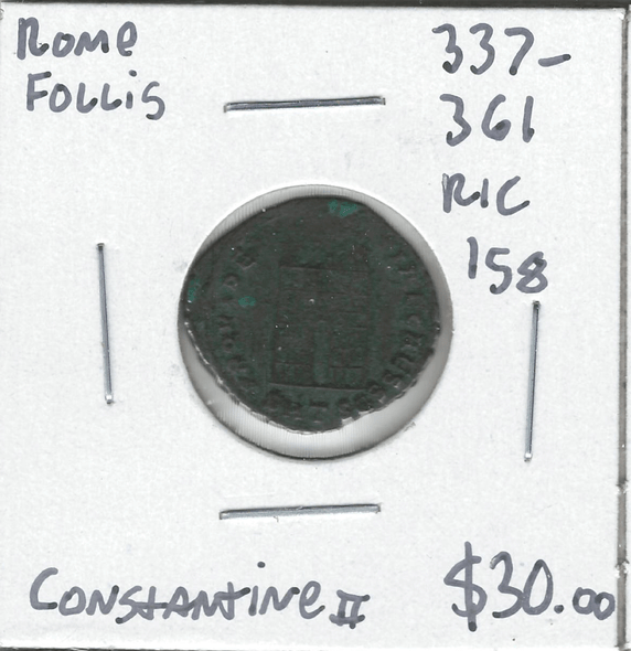 Roman: 337 - 361 AD Follis Constantine II