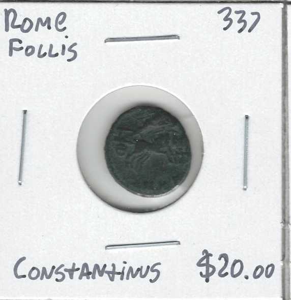 Roman: 337 AD Follis Constantinus