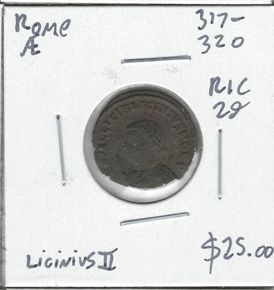 Roman: 317 - 320 AD AE Licinius II