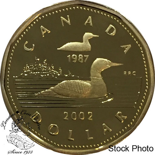 Canada: 2002 $1 Going for Gold Loonie Proof **Coin in 2x2**