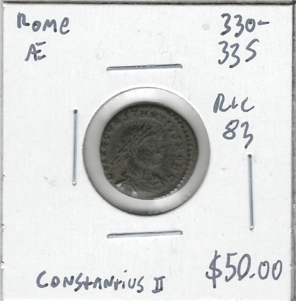 Roman: 330 - 335 AD AE Constantius II