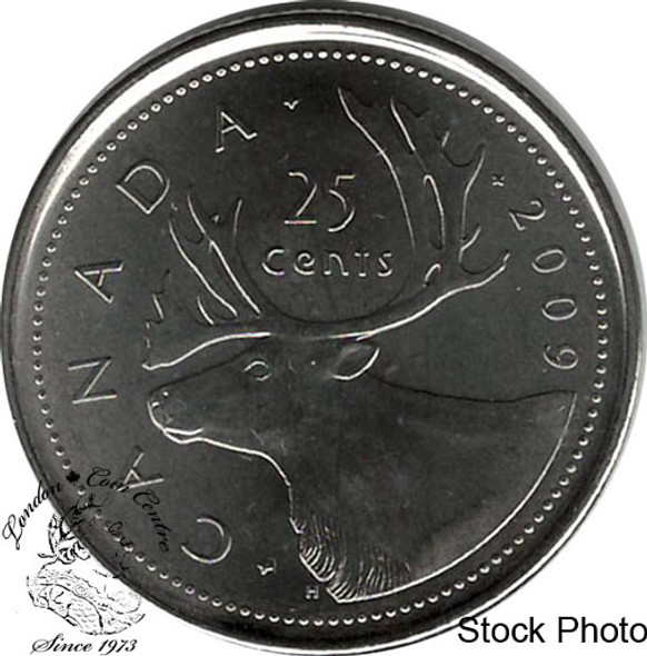 Canada: 2009 25 Cent Caribou Logo Proof Like