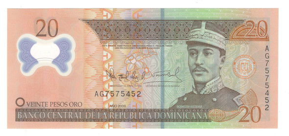 Dominican Republic: 2009 20 Pesos Banknote P. 182