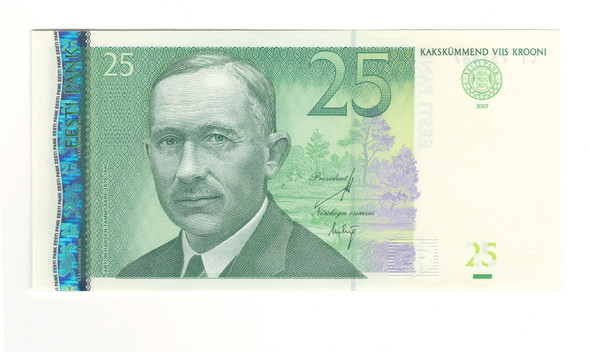 Estonia: 2007 25 Krooni Banknote P. 87b