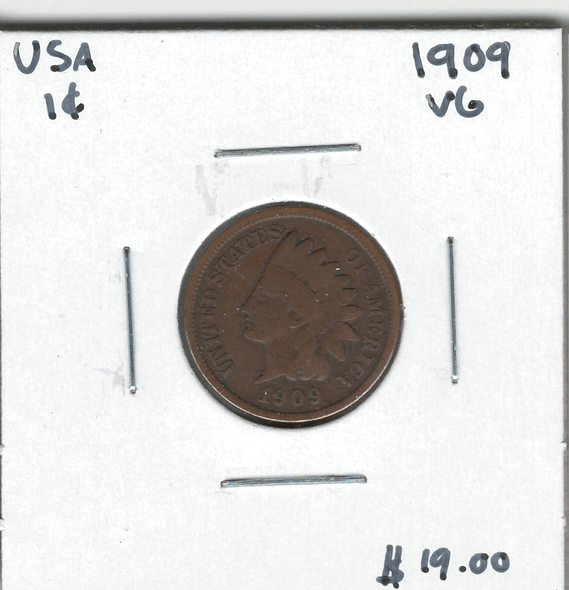 United States: 1909 Small Cent VG8