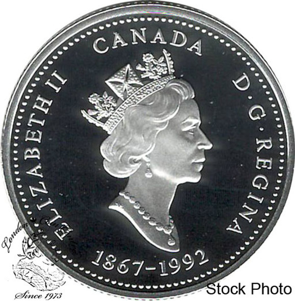 Canada: 1992 25 Cent Manitoba Proof Sterling Silver Coin in 2x2