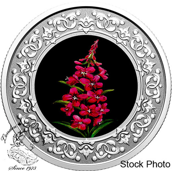 Canada: 2021 $3 Floral Emblems of Canada - Yukon: Fireweed Fine Silver Coin