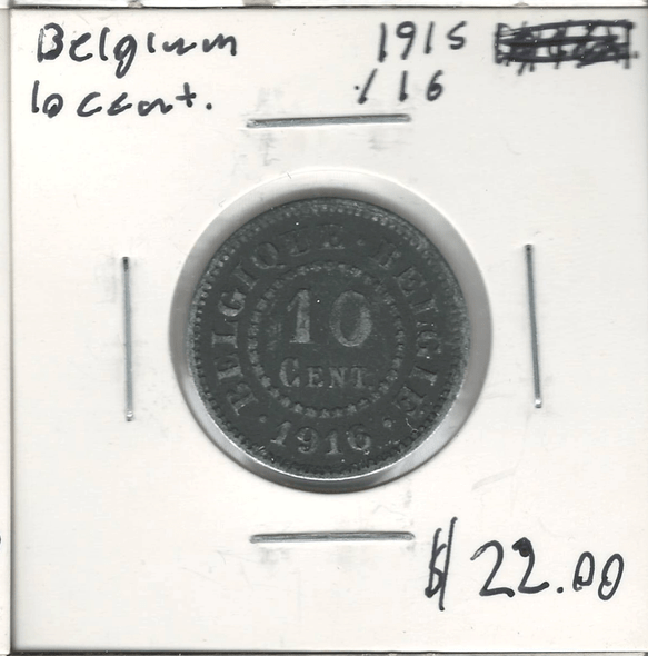 Belgium: 1915 / 1916 10 Centimes Belgium: 1915 / 1916 10 Centimes