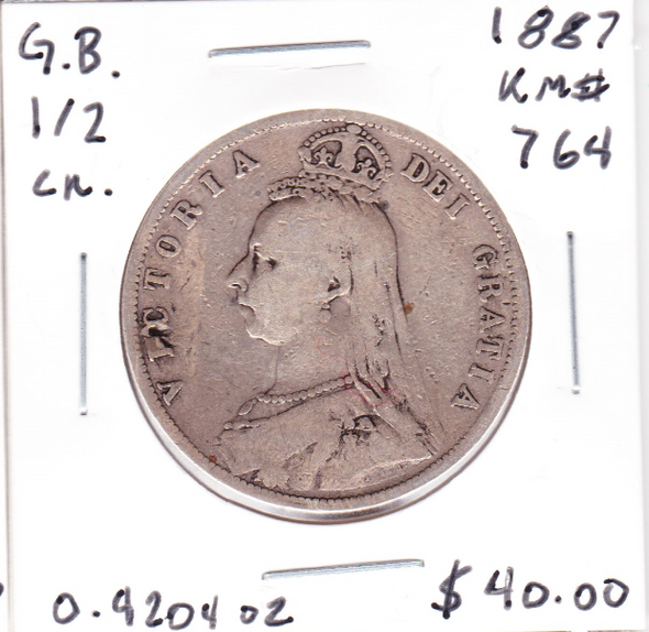 Great Britain: 1887 Silver Half Crown #4