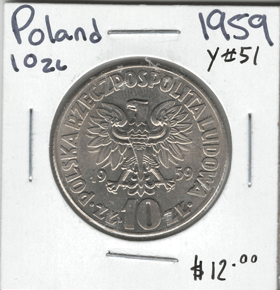 Poland: 1959 10 Zlotych