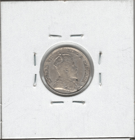 Straits Settlements: 1902 10 Cents Rim Bump Straits Settlements: 1902 10 Cents Rim Bump