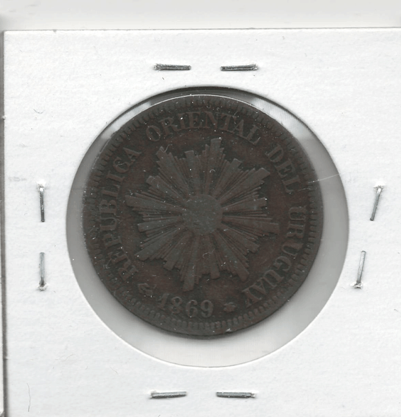 Uruguay: 1869A 2 Cents