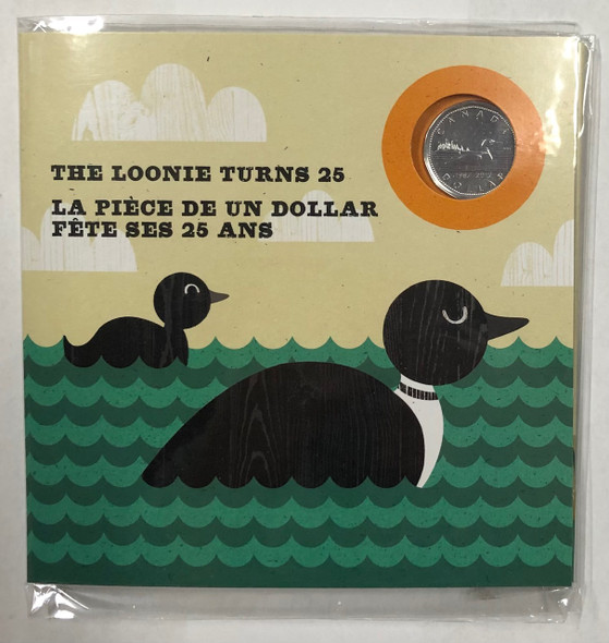 Canada: 2012 25th Anniversary of the Loonie Set with Silver Plated Loon Canada: 2012 25th Anniversary of the Loonie Set with Silver Plated Loon