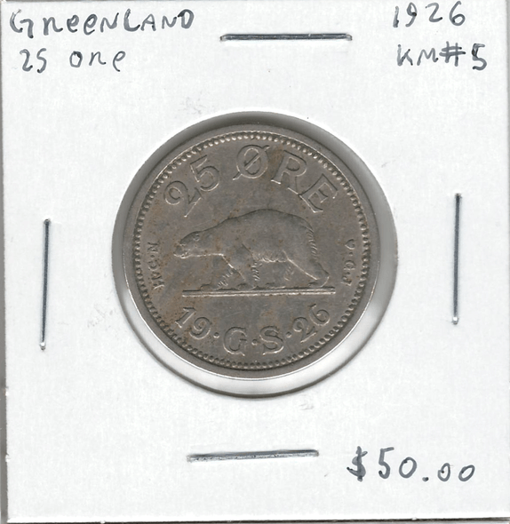 Greenland: 1926 25 Ore