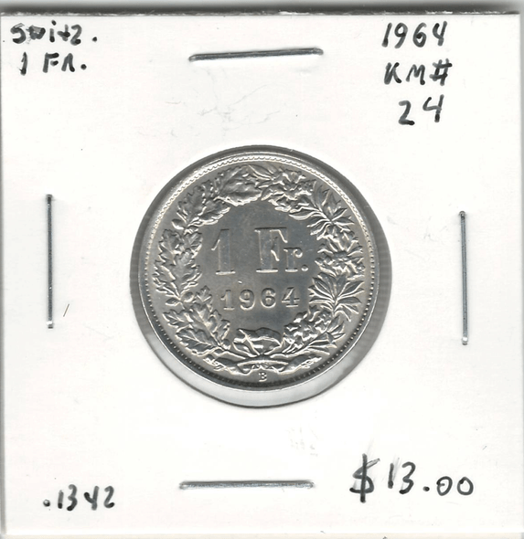 Switzerland: 1939 1 Franc Lot#2 Switzerland: 1939 1 Franc Lot#2