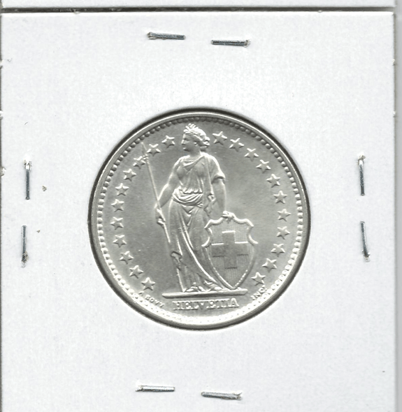 Switzerland: 1965 2 Francs Lot#2 Switzerland: 1965 2 Francs Lot#2