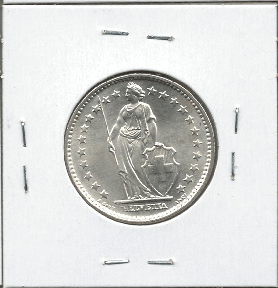 Switzerland: 1965 2 Francs Lot#19 Switzerland: 1965 2 Francs Lot#19