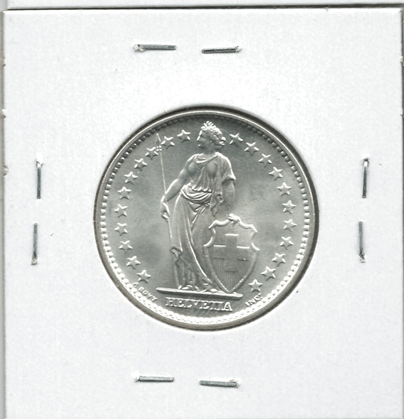 Switzerland: 1965 2 Francs Lot#25 Switzerland: 1965 2 Francs Lot#25
