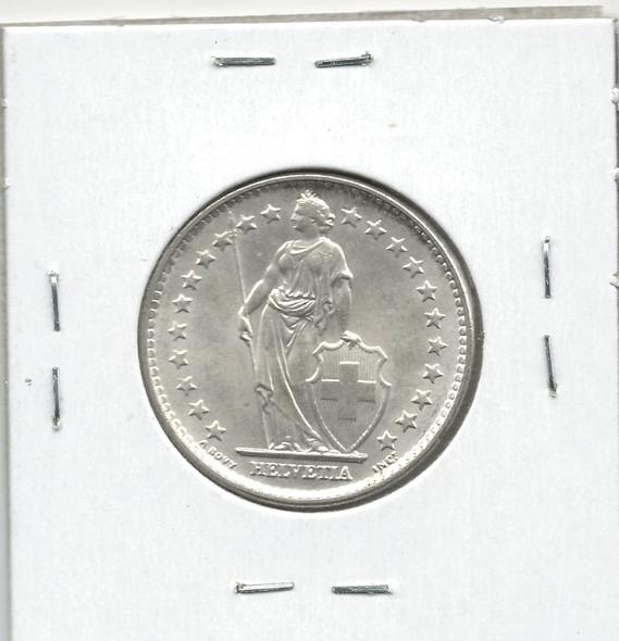 Switzerland: 1965 2 Francs Lot#29 Switzerland: 1965 2 Francs Lot#29