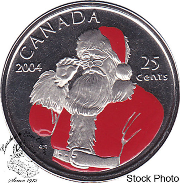 Canada: 2004P 25 Cent Santa Proof Like