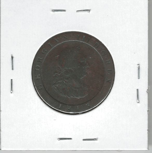 Isle of Man: 1813 1/2 Penny Isle of Man: 1813 1/2 Penny