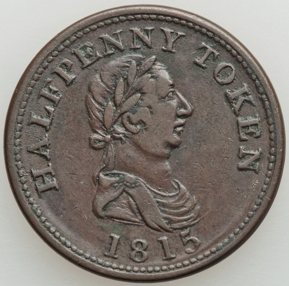 Nova Scotia: 1815 Halfpenny "Hosterman & Etter - Halifax" VF30