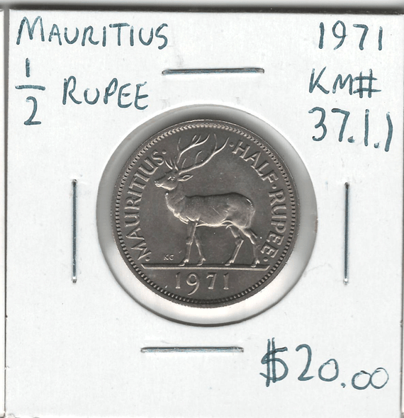 Mauritius: 1971 1/2 Rupee