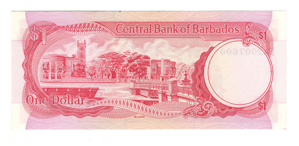 Barbados: 1974 Dollar Banknote