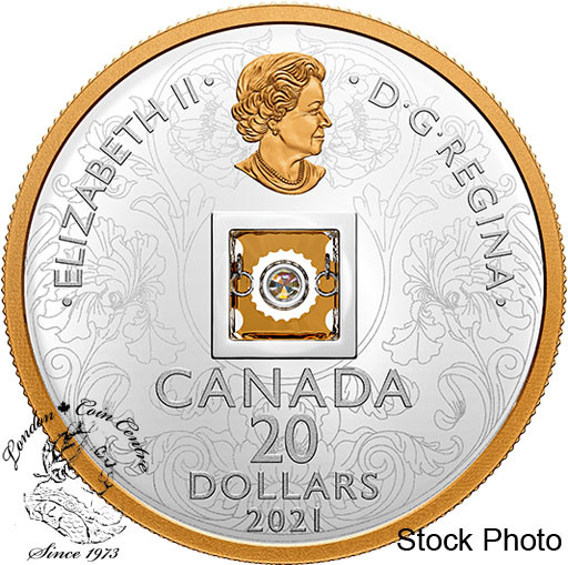 Canada: 2021 $20 Dancing Diamond: Sparkle of the Heart Pure Silver Coin