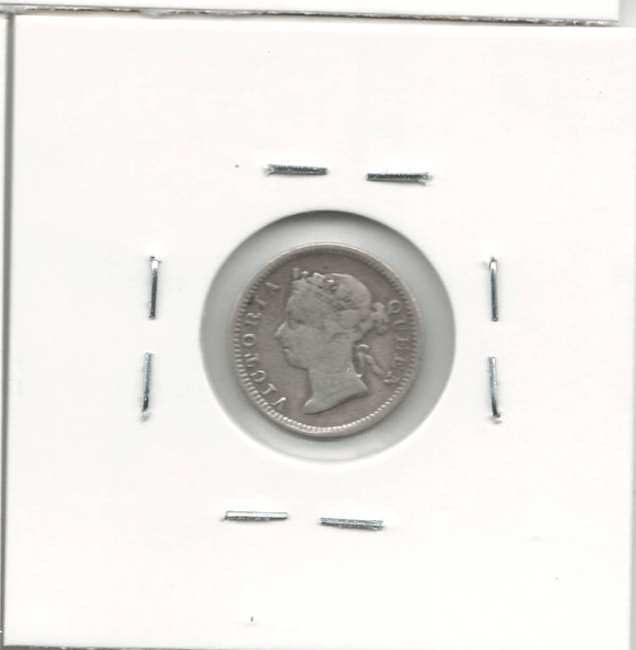 Hong Kong: 1890 Silver 5 Cents