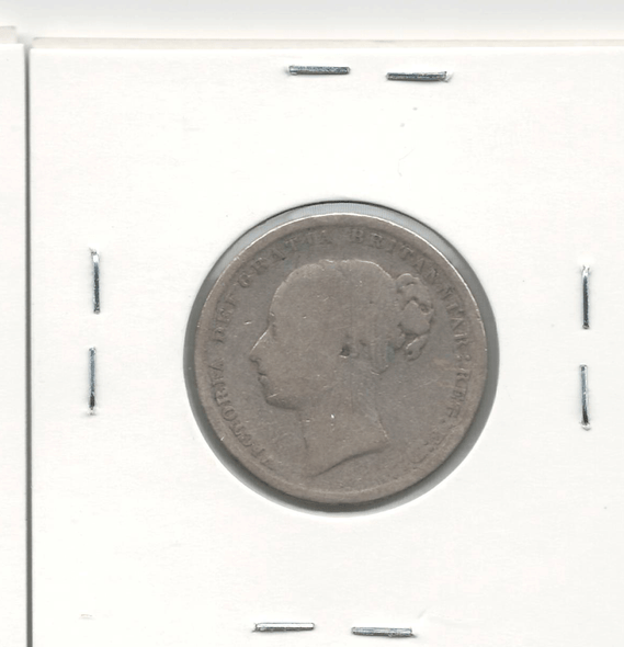 Great Britain: 1886 Silver Shilling