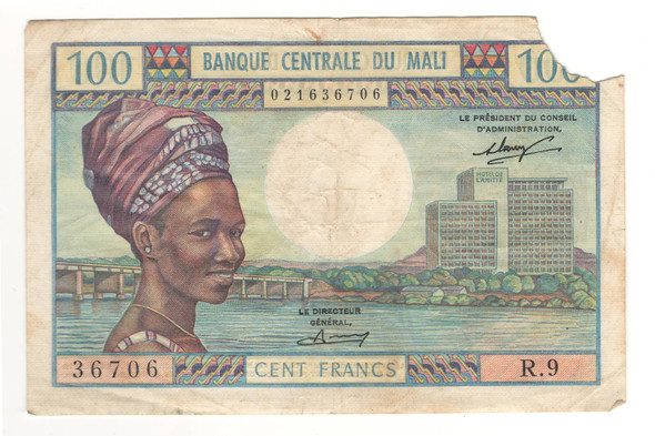 Mali: 1972 100 Francs Banknote