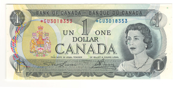 Canada: 1973 $1 Bank Of Canada Replacement Banknote BC-46aA Lot#9
