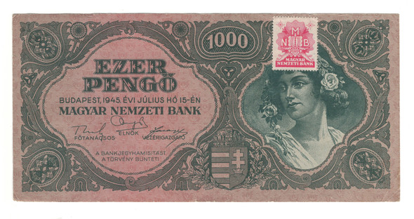 Hungary: 1945 1000 Pengo Banknote