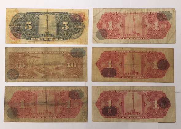 Mexico: Banknote Collection Lot (6 Pieces) Mexico: Banknote Collection Lot (6 Pieces)