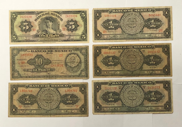 Mexico: Banknote Collection Lot (6 Pieces) Mexico: Banknote Collection Lot (6 Pieces)