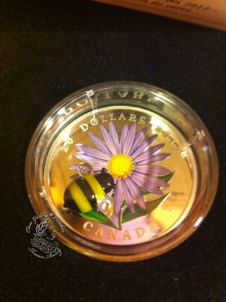 Canada: 2012 $20 Aster with Venetian Glass Bumble Bee Coin