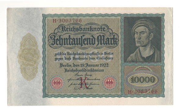 Germany: 1922 10000 Mark Banknote