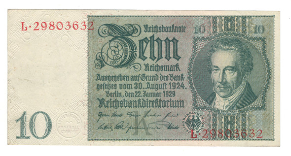 Germany: 1929 10 Marks Banknote