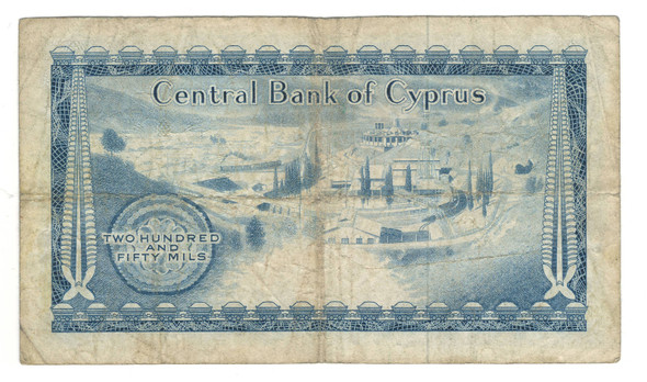 Cyprus: 1982 250 Mils Banknote